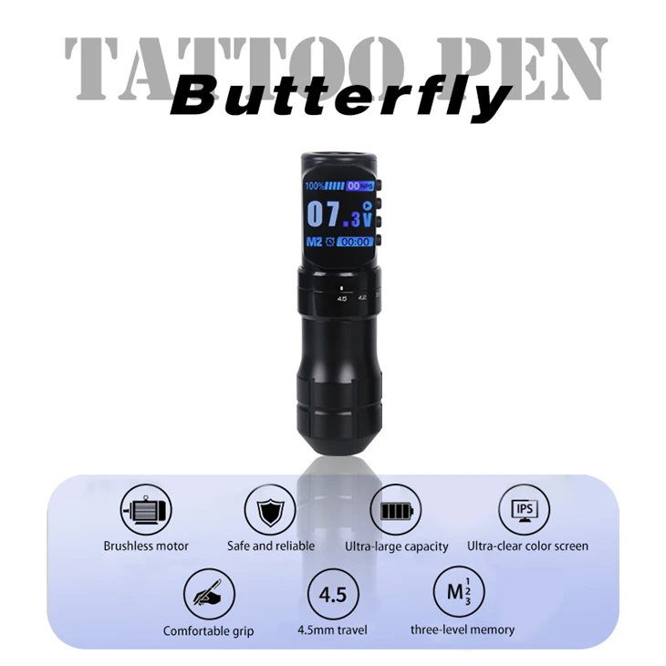 Cordless Tattoo Gun With 2000mAh Japan Metal Motor Long Battery Life