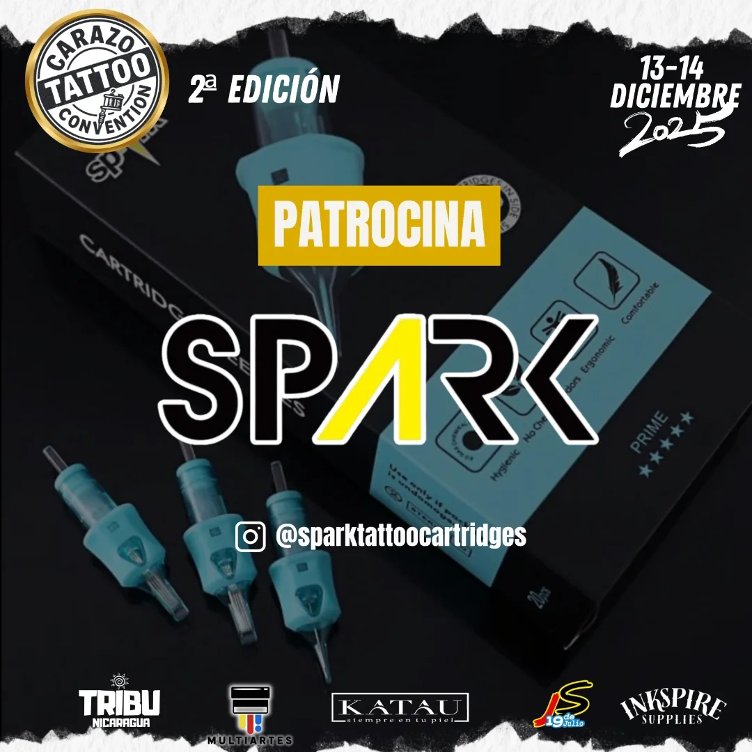Noddwyr Tatŵ Spark Carazo Confensiwn Tatŵ