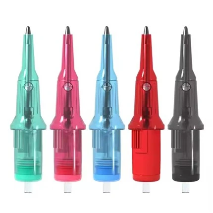 Nodwydd tatŵ tafladwy arferol ballpoint lliwgar