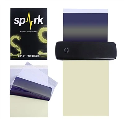 Papur Trosglwyddo Stensil Tatŵ Spark Spark Newydd