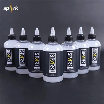Saprk 8 fl oz (250 ml) proffesiynol di -sych cyflym - pylu gel trosglwyddo tatŵ llyfn gel stensil ar gyfer artistiaid tatŵs