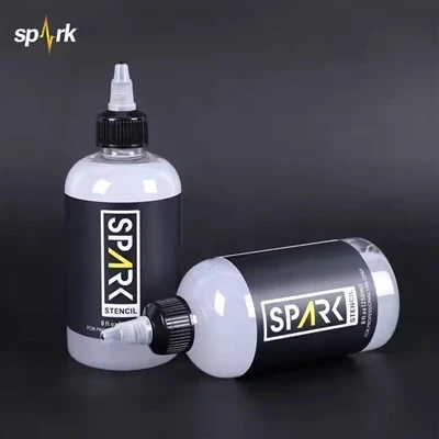 Spark Vegan Stensil Cyfeillgar Cyflym - Sychu Stwff Fformiwla Trosglwyddo Gel 8 fl oz (240 ml) ar gyfer cais stensil tatŵ