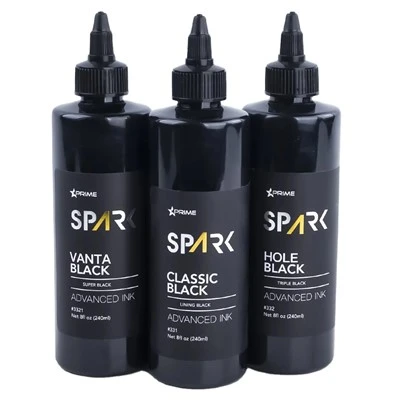 Spark Model Ansawdd Uchel Dwfn Dwfn Ink 3 Cyfres Cyfres Clasurol Du/Twll Du/Vanta Black Tatŵio Parhaol