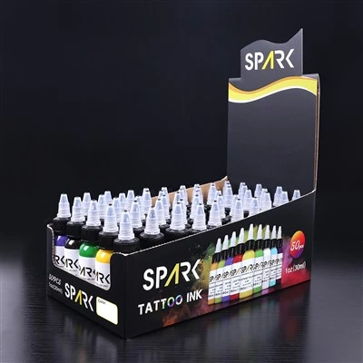 Gwreichionen organig 0.5 oz cyflym cyflym sychu dyluniad parhaol cyflenwad tatŵs inc pigment colur parhaol ar gyfer celf corff
