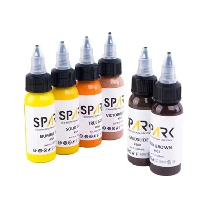 Spark Premium Tattoo Ink Eu Reach yn cydymffurfio ar gyfer pefrio, uchel - Dyluniadau Ansawdd