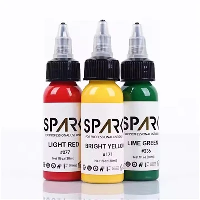 Gwreichionen organig 1oz (30ml) Tatŵ bywiog cyfeillgar i groen Cyflenwad inc inc colur parhaol Pigment Tatŵ