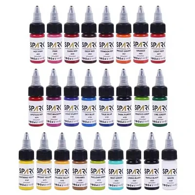 Gwreichionen gyfanwerthol wedi'i haddasu 0. 5 oz 15 ml PMU di-wenwynig PMU fegan dros dro inc tatŵs olew proffesiynol wedi'i seilio ar
