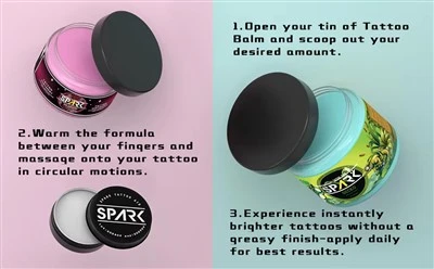 Spark Comfort & Safe Multivitamin Uwch Tatŵ Ointment Ar ôl Gofal ar gyfer Colur Parhaol