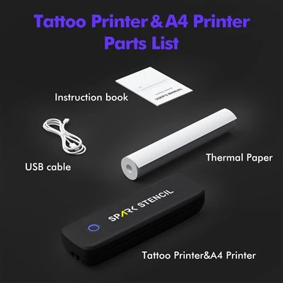 Math o Stensil Peiriant Trosglwyddo Tatŵ Dros Dro Bluetooth Di -wifr