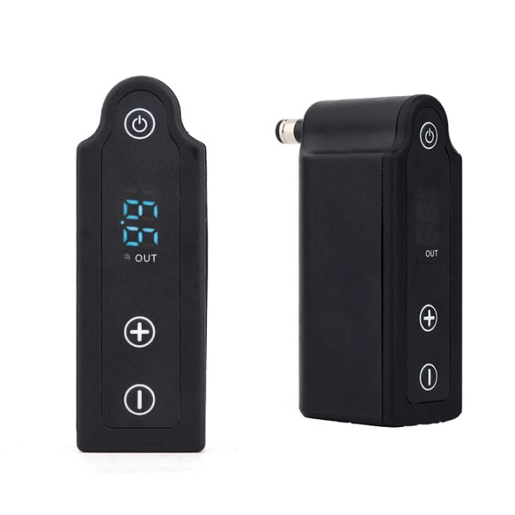 Cyflenwad Pŵer Tatŵ Di-wifr RCA LED Pŵer Pen Tatŵ Cludadwy