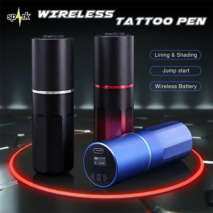Peiriant Tatŵ Di-wifr Spark Modur Brushless Spark Tattoo Di-wifr Pen Ar gyfer Celf Corff