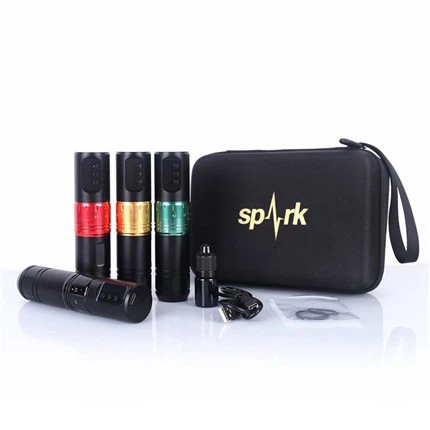 1600mAh Spark Tattoo Machine Peiriant Tattoo Di-wifr Proffesiynol