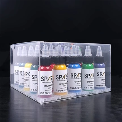 25 Set Lliw Inc Tatŵ Proffesiynol Lliw Spark Set Inc Tatŵ