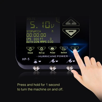 Cyflenwad Pŵer Tatŵ Touch Llaw Digidol