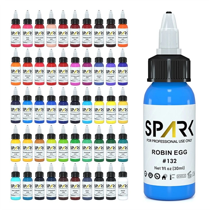 Set Inc Tatŵ Spark Lliw Inc Tatŵ Proffesiynol